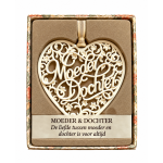 H&&H Inspirerende woorden hanger, Moeder Dochter, Hart