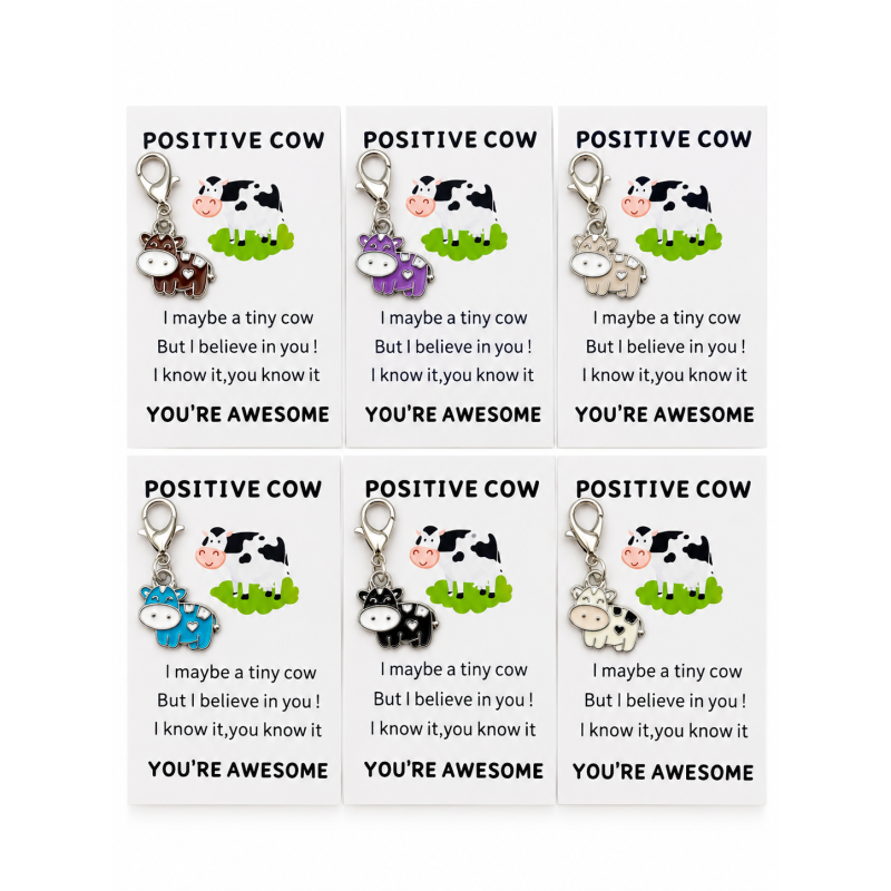 Pocket Hug Positive Cow Sleutelhanger