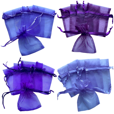 Organza zakje 8x10cm Paars