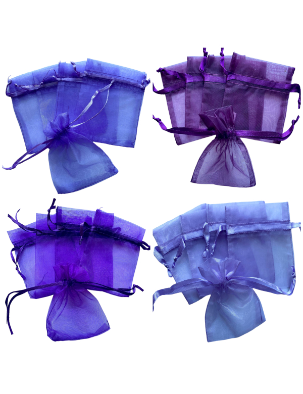 Organza zakje 8x10cm Paars