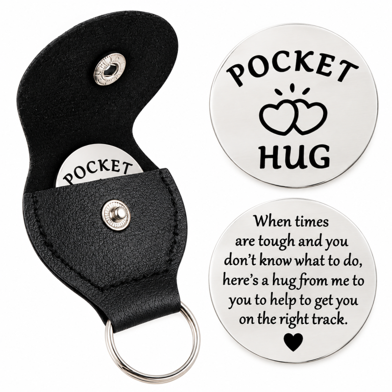 Pocket hug munt Sleutelhanger