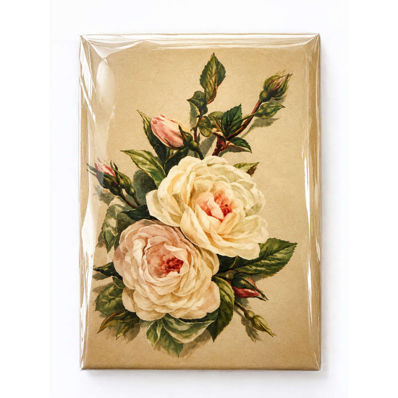 Koelkast magneet Bloemen Wit