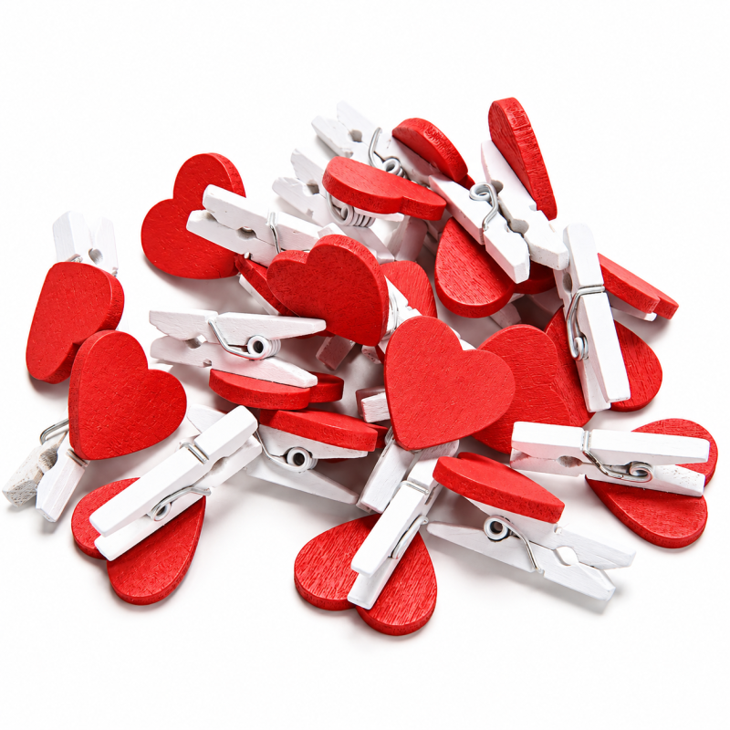 Knijpers met Hartje, 10 stuks