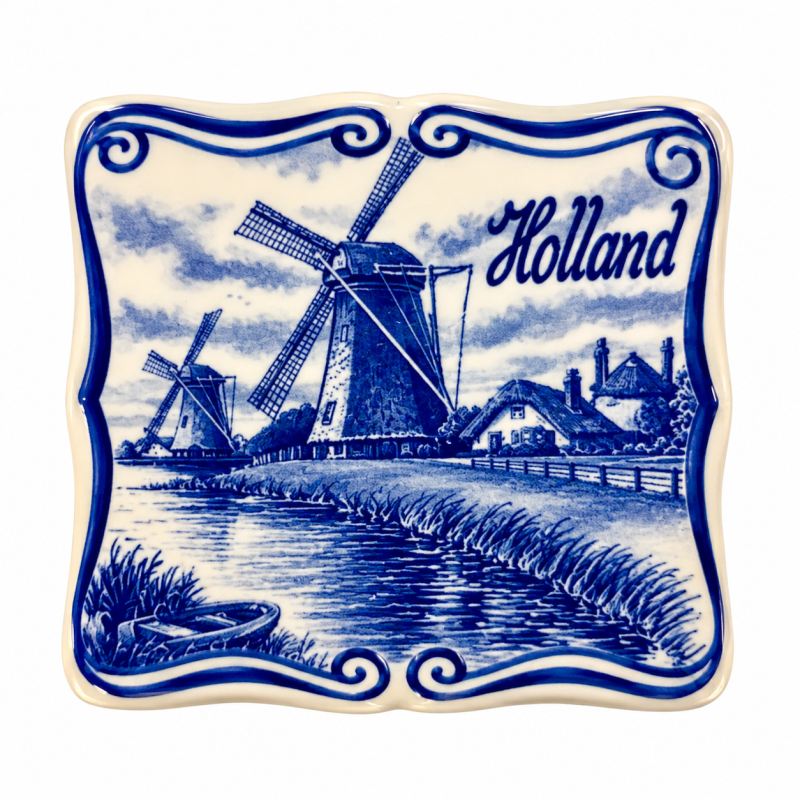 Koelkastmagneet Tegel Holland Vierkant 
