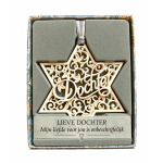 H&&H Inspirerende woorden hanger, Dochter, Ster