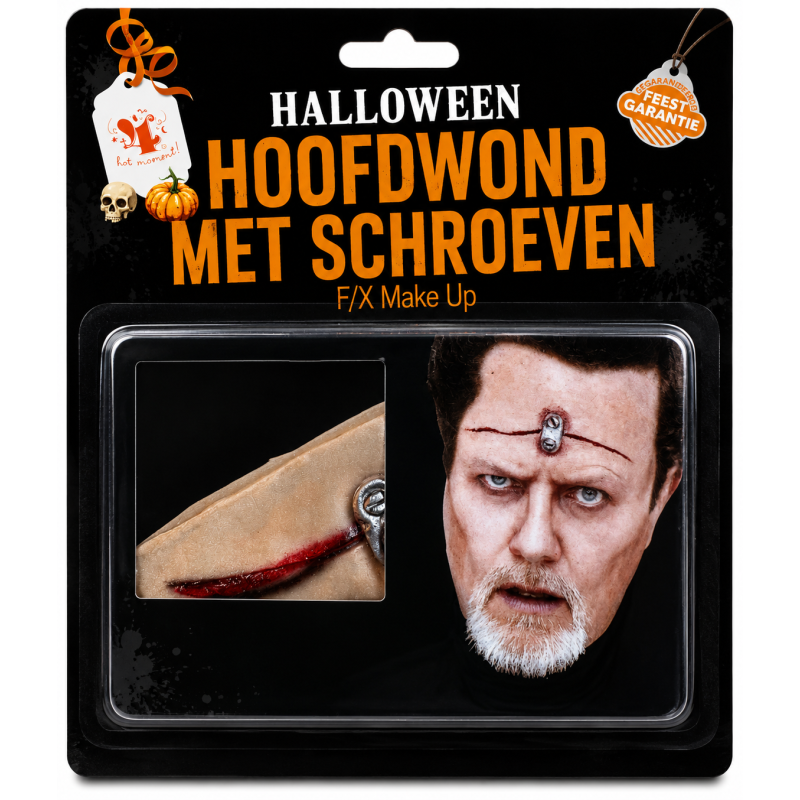 Halloween Hoofdwond met schroeven