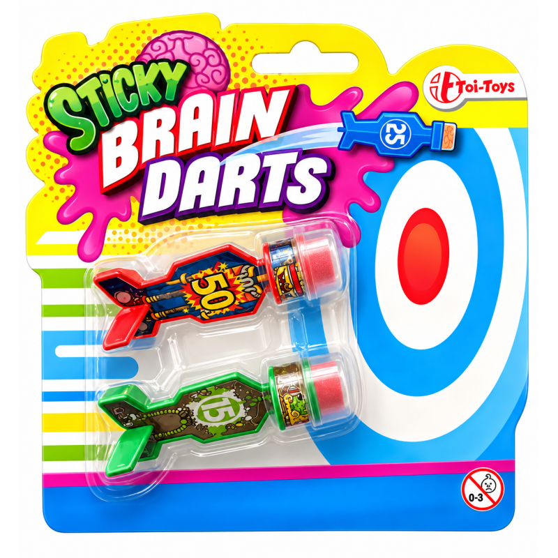 Sticky Brain darts set van 2
