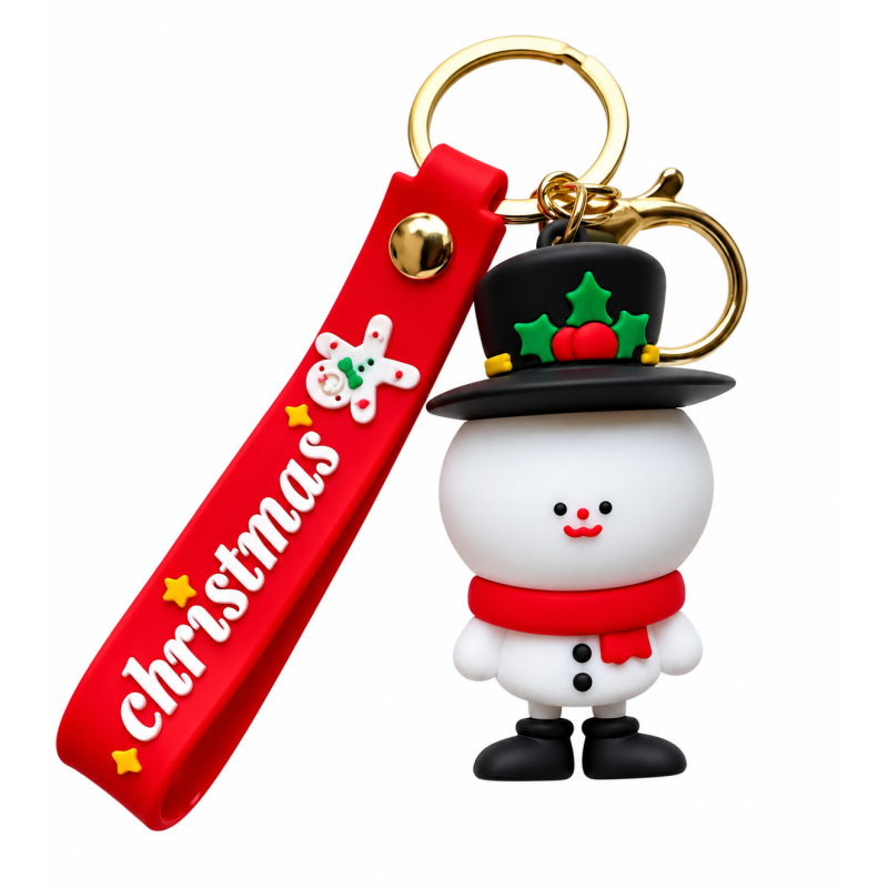 Sleutelhanger Sneeuwpop "Merry Christmas"