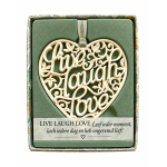 H&&H Inspirerende woorden hanger, Live, Laugh, Love, Hart
