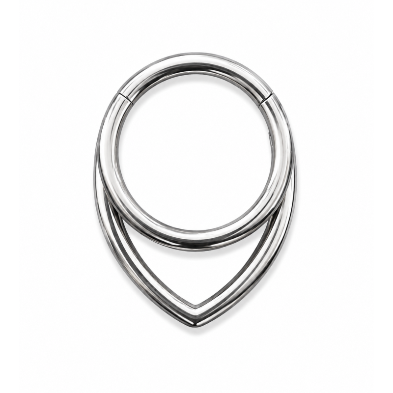 Piercing ring Zilverkleurig Glad Puntig