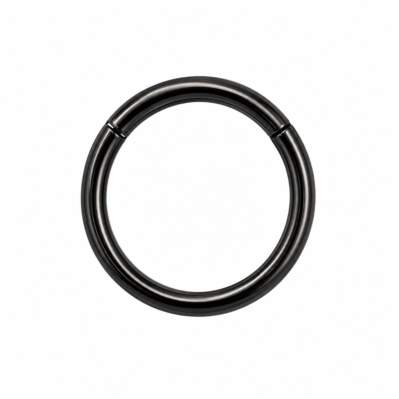 Piercing Ring glad Zwart