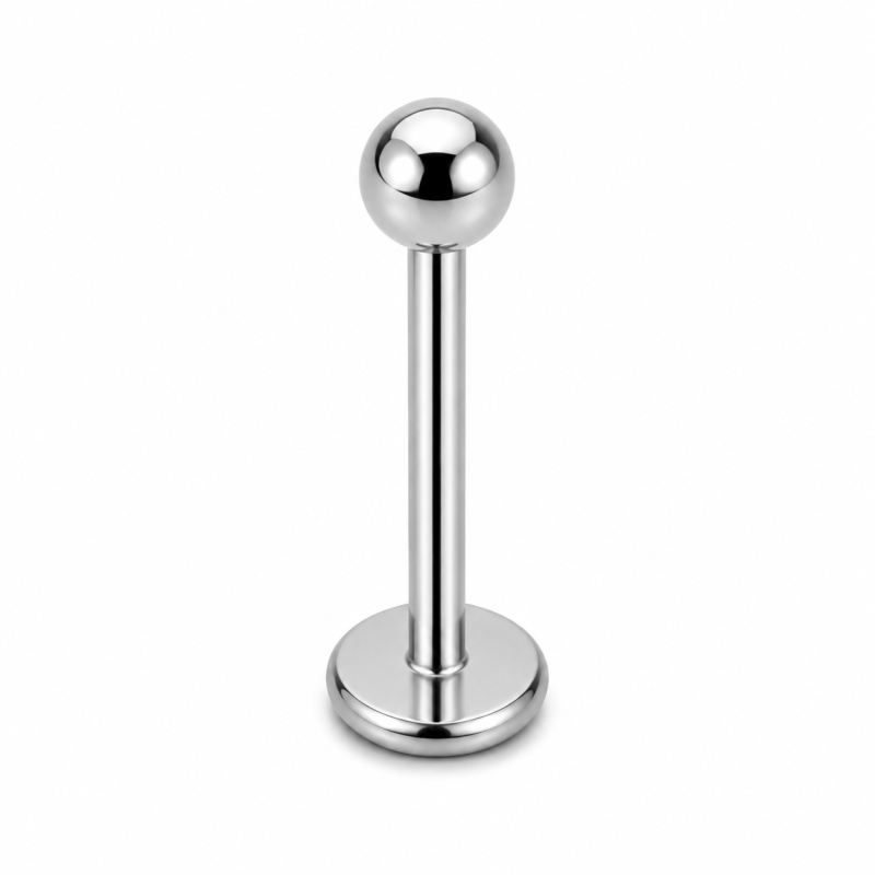 Labret Piercing Ball Zilverkleurig