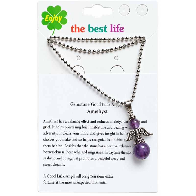 Ketting Good luck Angel Amethist 