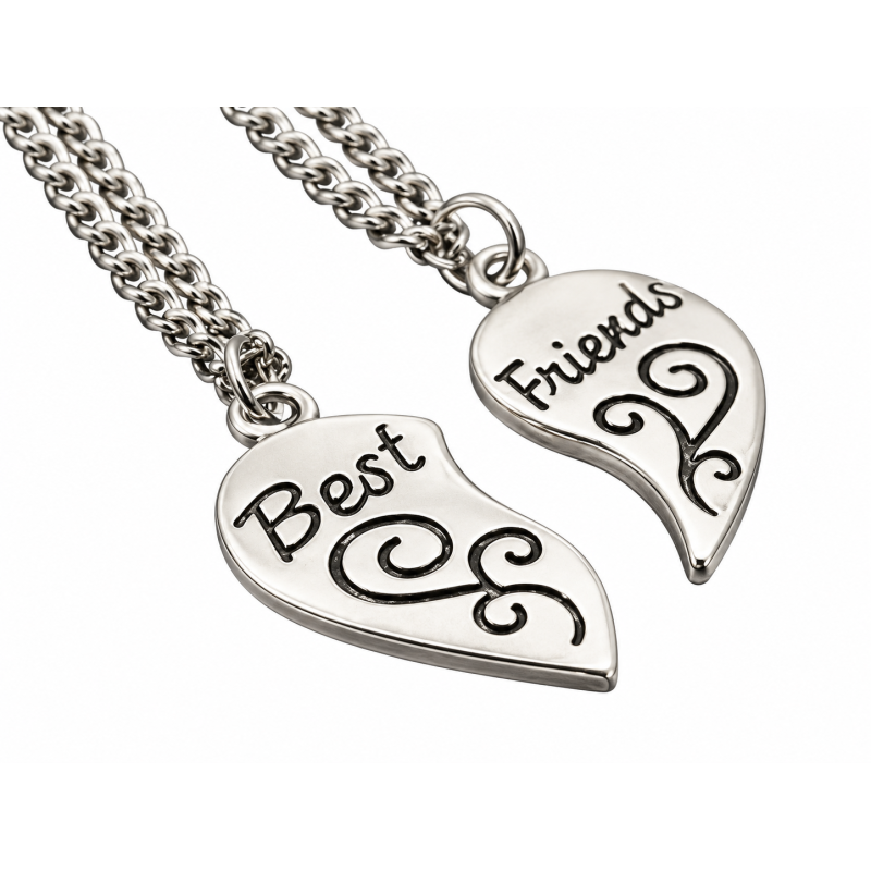 Ketting Friendship Best friends, 2 stuks breekhartjes