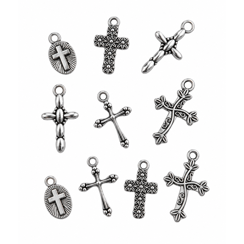 Bedeltjes Kruis 10 stuks 