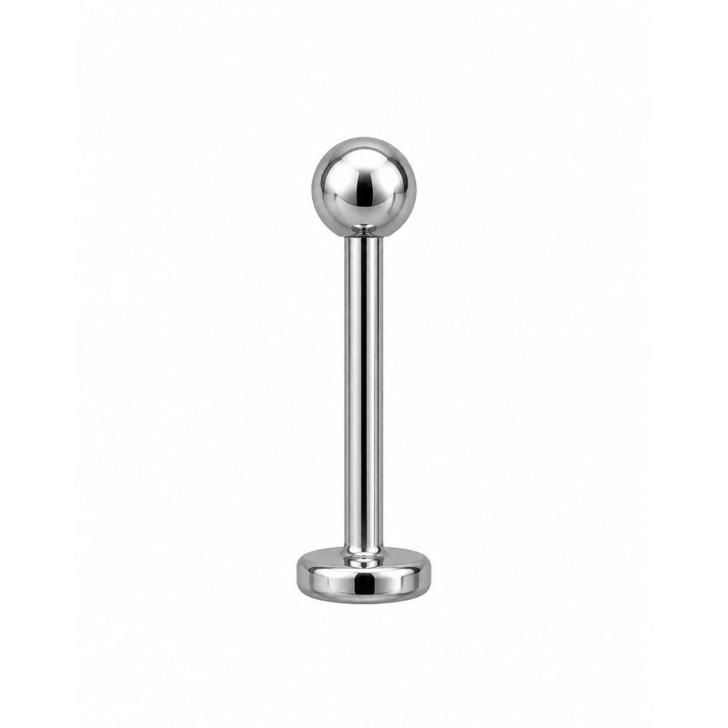 Labret Piercing Ball 4cm Zilverkleurig 1.6 Dikte