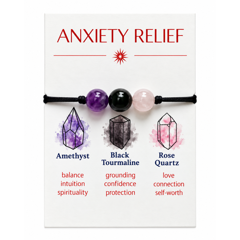 Armbandje 3 stenen Anxiety Relief
