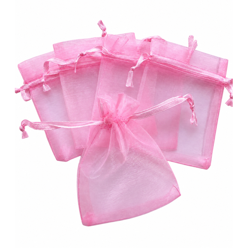 Organza zakje 7x9cm Roze