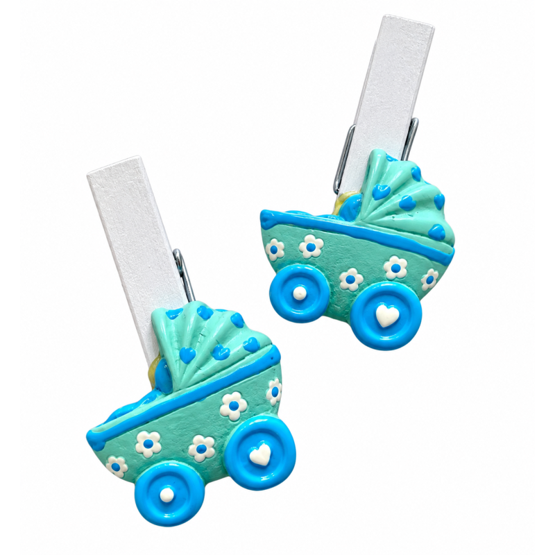 Knijpers geboorte Kinderwagen blauw 2 stuks