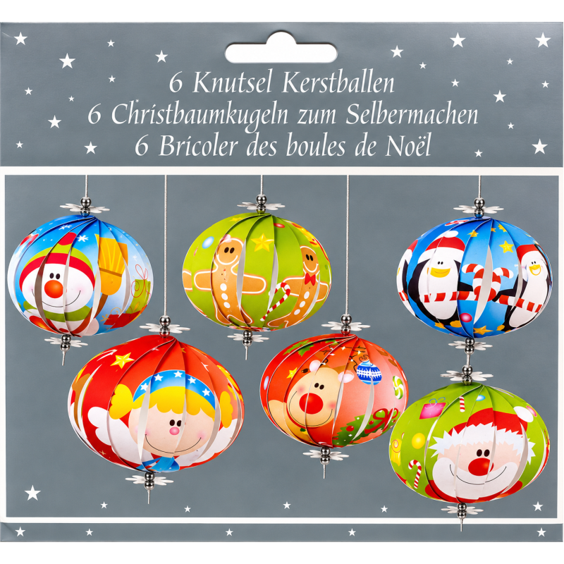 Kerstballen Knutselen 5 stuks