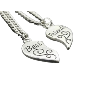 Ketting Friendship Best friends, 2 stuks breekhartjes Ketting Friendship Best friends, 2 stuks breekhartjes