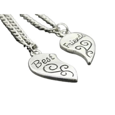 Ketting Friendship Best friends, 2 stuks breekhartjes