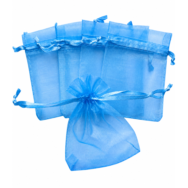 Organza zakje 7x9cm Licht blauw