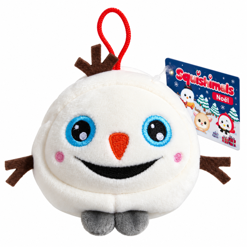 Squishimals Noel Kerst knuffel Sneeuwpop