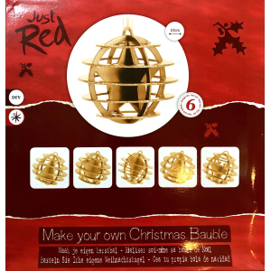 Just Red DIY Maak je eigen kerstbal 6 stuks Just Red DIY Maak je eigen kerstbal 6 stuks