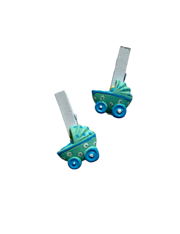 Knijpers geboorte Kinderwagen blauw 2 stuks