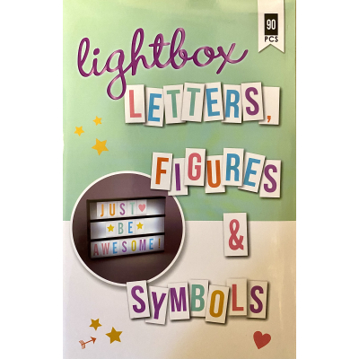 Lightbox letters, symbolen en figuren 90 stuks