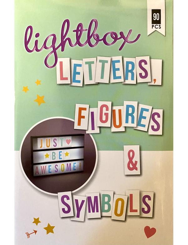 Lightbox letters, symbolen en figuren 90 stuks