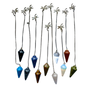Edelsteen pendels met Libelle Edelsteen pendels met Libelle