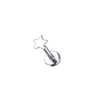 Labret Piercing Ster Zilverkleurig 8x1.2 Labret Piercing Ster Zilverkleurig 8x1.2