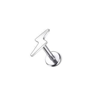 Labret Piercing Bliksem Zilverkleurig 8x1.2 Labret Piercing Bliksem Zilverkleurig 8x1.2