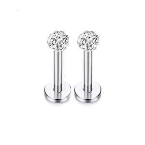 Labret Piercing met Kristal bol 8x1.2 Labret Piercing met Kristal bol 8x1.2
