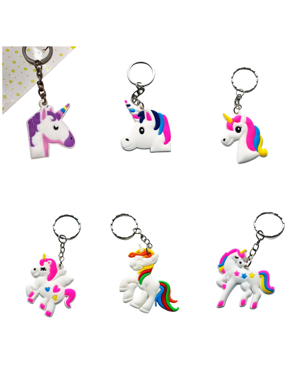 Sleutelhanger Unicorn in 6 modellen