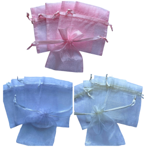 Organza zakje Parelmoer 8x10cm in 3 kleuren Organza zakje Parelmoer 8x10cm in 3 kleuren