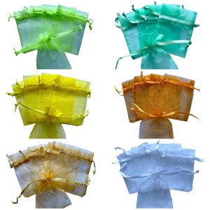 Organza zakjes 7x9cm diverse kleuren Organza zakjes 7x9cm diverse kleuren