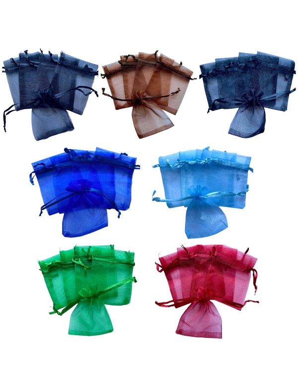 Organza zakje 7x9cm diverse kleuren