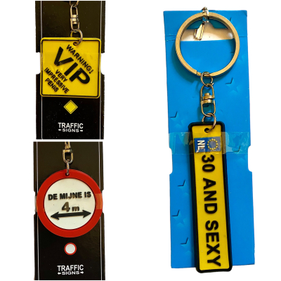 Sleutelhanger Traffic Signs in 3 designs