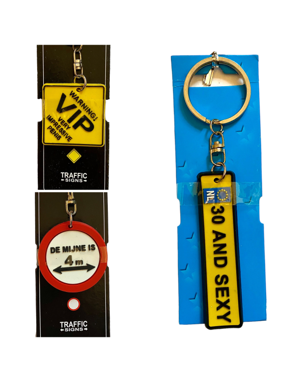 Sleutelhanger Traffic Signs in 3 designs