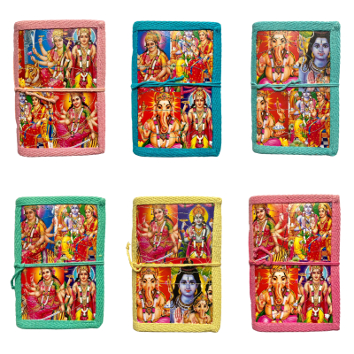Notitieboek Indiase Goden klein in 6 Kleuren 