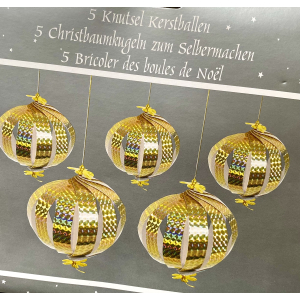 Kerstballen Knutselen Goudkleurig 5 stuks Kerstballen Knutselen Goudkleurig 5 stuks
