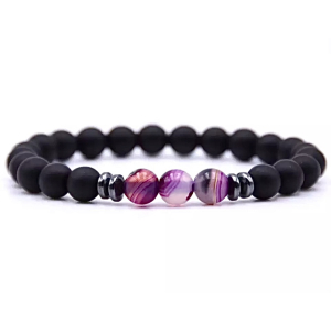 Armband Zwarte toermalijn met Agaat Armband Zwarte toermalijn met Agaat
