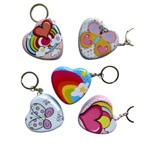 Sleutelhanger Doosje Hart in 5 designs Sleutelhanger Doosje Hart in 5 designs