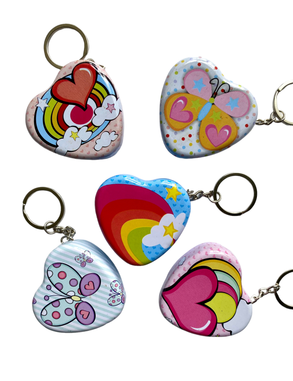 Sleutelhanger Doosje Hart in 5 designs