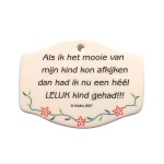 Sweet Lake Collection Spreuk Tegel Magneet "Mijn kind"