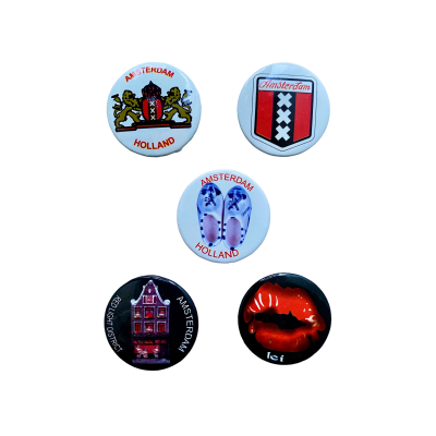 Buttons Amsterdam 5 stuks