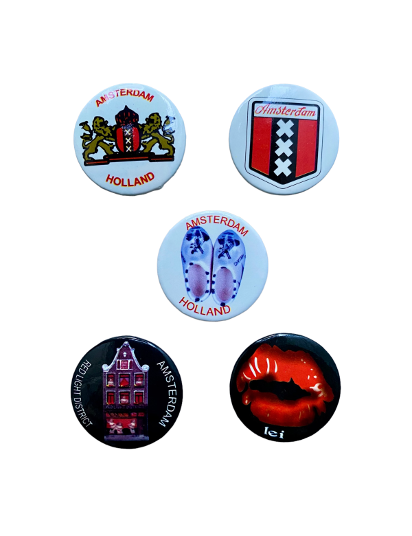 Buttons Amsterdam 5 stuks